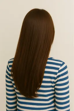 カット+ブラウンカラー