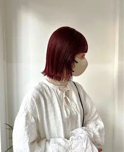 暖色ワンカラー❤️🍒(シャンプーブロー付き