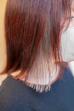 【ケアブリーチ使用⭕】カット+インナーカラー+全体カラー