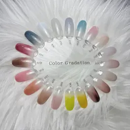 🧡カラーグラデーション🩷　【3週間以上経過の再来店様、ハードジェル、埋め尽くし】