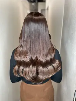 【絹髪に憧れてる方にオススメ】GLT髪質改善カラー＋シルキーヴェールトリートメント