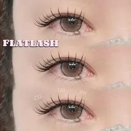 フラットラッシュ120本+コーティング付き（束感or束感なし）（新規オフ無料）