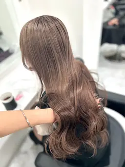 💓ミニモ学割💓最高級髪質改善✨+透明感ワンカラー+🌈似合わせコテ巻き仕上げ💖