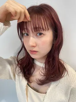 ☔️癖やうねりに✨カット+前髪縮毛矯正【レイヤーカット/ボブ/髪質改善/顔まわり】