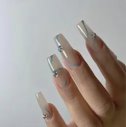 🎉🎉ネイルチップ長さだし10本+シンプル持ち込みデザイン*ソフトジェルオフ+550円