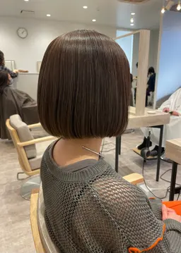 夜のお時間限定*切りっぱなしカット+透明感カラー