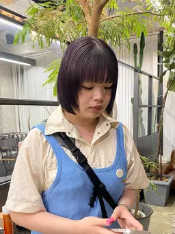 カット＋カラー【切りっぱなしボブカット+ダメージレスケアカラー+クイックトリートメント】