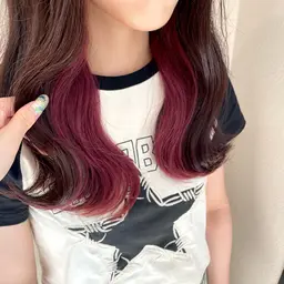 🌈人気No.1デザイン🌈カット+透明感インナーカラー