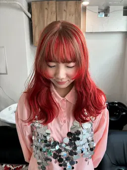 【💡デザイン💡】カット+インナーカラー+トリートメント🪄(ブリーチ+カラー)