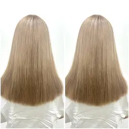 【🎨ダメージを抑えて高発色🎨】ケアブリーチ使用ダブルカラー＋カット✨￥15,450／透明感・外国人風に