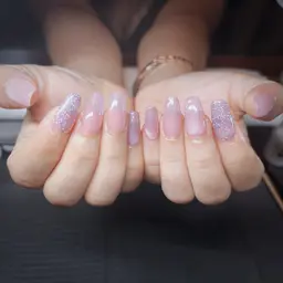 【オフあり】💅１０本長さだし＋ワンカラー、ラメグラ