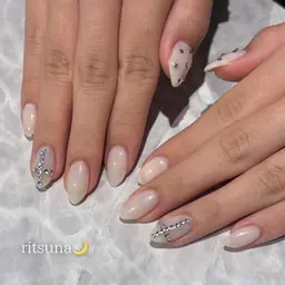 🎀オフなしの方限定🎀10本チップ長さだし&4本パーツのせ!ワンカラーorラメグラ❄️