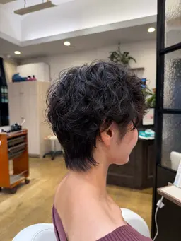 《レディース　ショート限定☆》　カット+ パーマ🪐