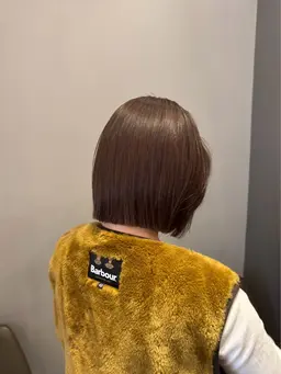 【赤み消し✖️透明感】髪質改善寒色カラー🪴＋クイックトリートメント×ボブカット