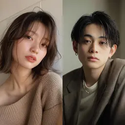 //🔸1/29限定🔸//カット➕カラーorパーマ➕つるさらトリートメント💭💙ロング料金なし💙