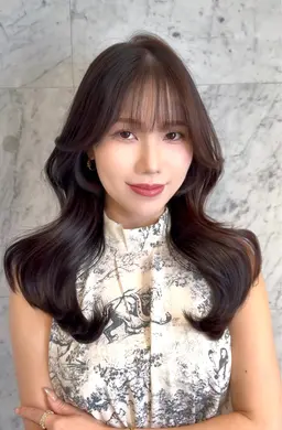 韓国風カット+韓国風ゆる巻き