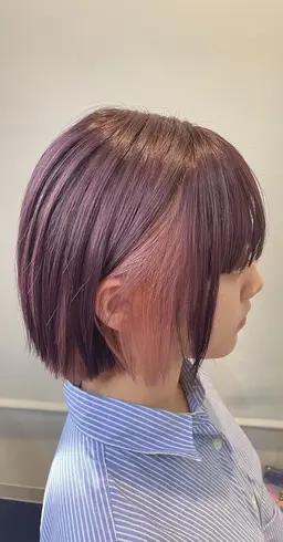 ミニモ学割　ポイントブリーチ+カラー💜インナーカラーや、デザインカラーのご相談ください💜(暖色寒色系)