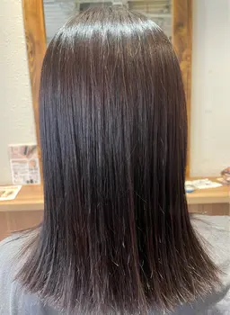 艶カラーカット+トリートメント(ロング料金なし)