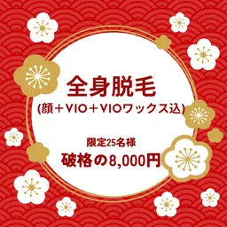 全身光脱毛(顔+VIO+VIOワックス)