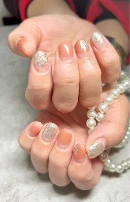 （オフ有り）塗りかけデザインネイル