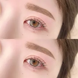 【撮影モデル】ラッシュリフト(上)+アイブロウWAX脱毛