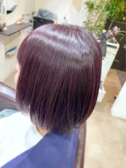 透明感全体ワンカラー　トリートメント付き