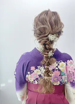 2025年度卒業式袴着付け＋ヘアセット