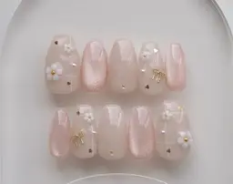 🌸春ネイル🌸 【平日17時まで限定】 150分コース/パーツつけ放題/持ち込みデザイン🉑 【初回オフ無料】