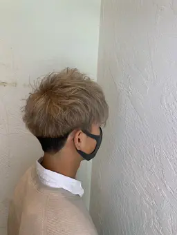 《メンズカラー✡》カット+カラー+ブリーチ+眉カット🌈 #メンズカラー #ブリーチ #ハイトーン