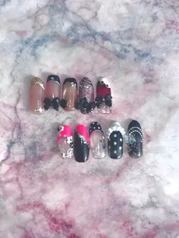 【オフ有】フレンチ+ラメライン付 0円