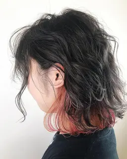 インナーorイヤリングorアンブレラ+カット+低刺激カラー+ 1stepTR19800→9900(学生・メンズも使用可)