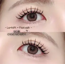 👉ジュニアアイリスト施術★ナチュラルラッシュリフト×フラットラッシュ120本🧡ᩚ《付け足し･カラーエクステ不可》