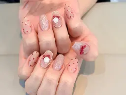 人気No.1韓国ワンホンネイル定額デザイン(オフあり)💕新規オフ無料🆓フィルイン🉑能💕美フォルム/ケア込み