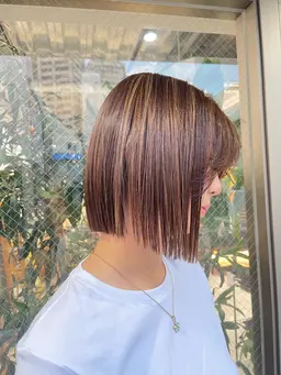 🎉minimo限定🌈切りっぱなし🌈カット+艶カラー+トリートメント🩵