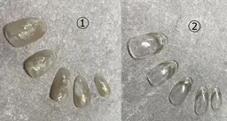 ハンド◆長さだし10本◆選べる２種のデザイン◆ソフトジェルオフ無料