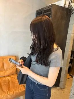 透明感カラー+マーブ