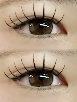 【🎀韓国風束感まつ毛💛💚】束感仕上げフラットラッシュ100本＋コーティング付 🎁¥4,480