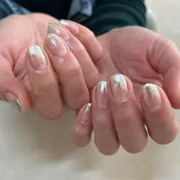 ☃️冬にぴったりnail☃️ ラメグラデーション【オフなし】ハンドのみ(パラジェル使用)