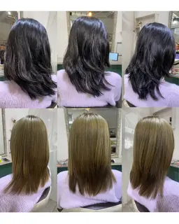 ミニモ限定 CUT&ダブルカラー&髪質改善トリートメント ※before→afterの撮影あり