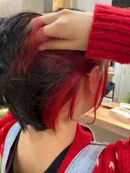 カット＋インナーカラー＋魔法のバブル