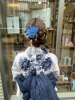 【当日予約OK🕊】【花火大会など🎇】浴衣着付け ＋ ヘアセット(補足説明に記載の準備物をお持ちください)