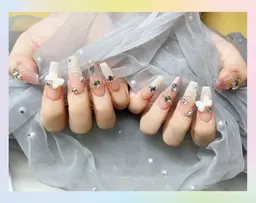 ★HAND 【チップ長さ出し】150分 アート(10本) + パーツやり放題