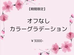 【期間限定】オフなし　カラーグラデーション　¥3000