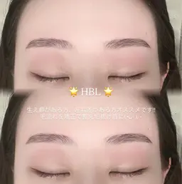 HBL🪞🪄【毛流れ矯正+Wax脱毛+メイク仕上げ】