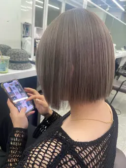 🤍ワンカラー+カット+髪質改善トリートメント🫧渋谷/原宿/表参道