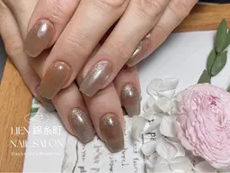 チップとスカルプジェル長さだし十本➕マグネットワンカラー