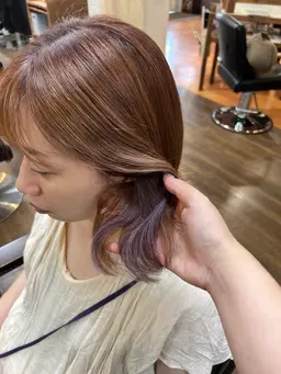 【ブリーチカラー🏷🤎】イヤリングカラー͛🍃＋艶カラー＋似合わせカット🌟