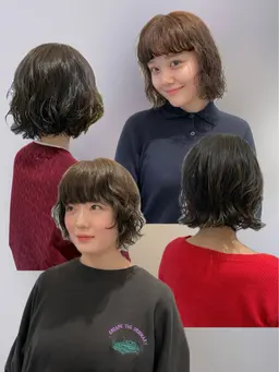 ‹ ボブ限定 ›柔らかボブ×ニュアンスパーマ 🎧