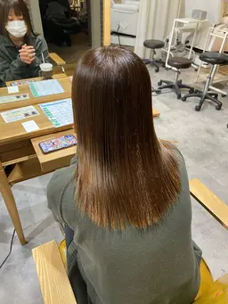 髪質改善 酸性ストレート + メンテナンスカット + フローディア2stepトリートメント