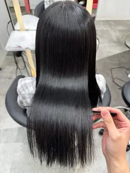 カット✂️➕前髪のイヤなうねり撃退🔫💥汗にも負けない‪💧‬前髪縮毛矯正➕髪質改善集中内部補修トリートメント🤍